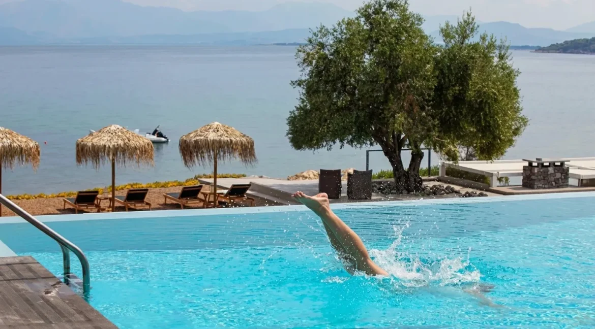 2 Seafront Villas for sale near Athens with private beach, Chalkida 1