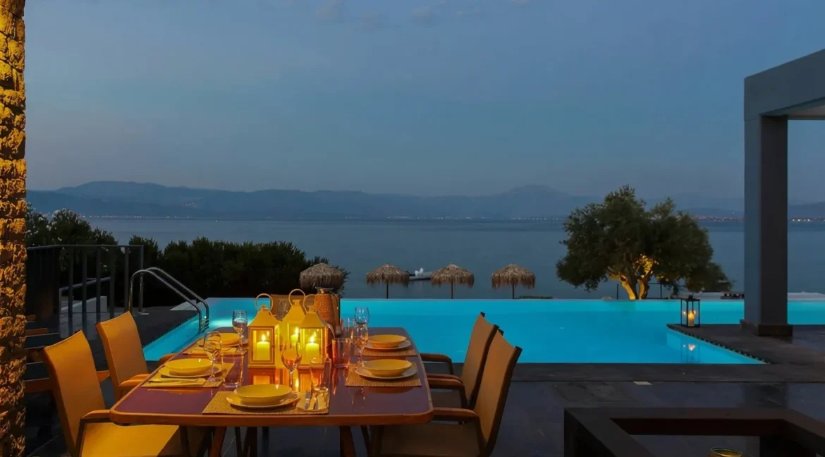 2 Seafront Villas for sale near Athens with private beach, Chalkida 2
