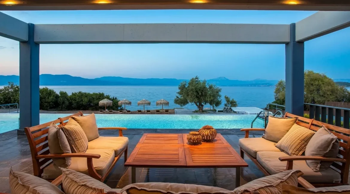 2 Seafront Villas for sale near Athens with private beach, Chalkida 3