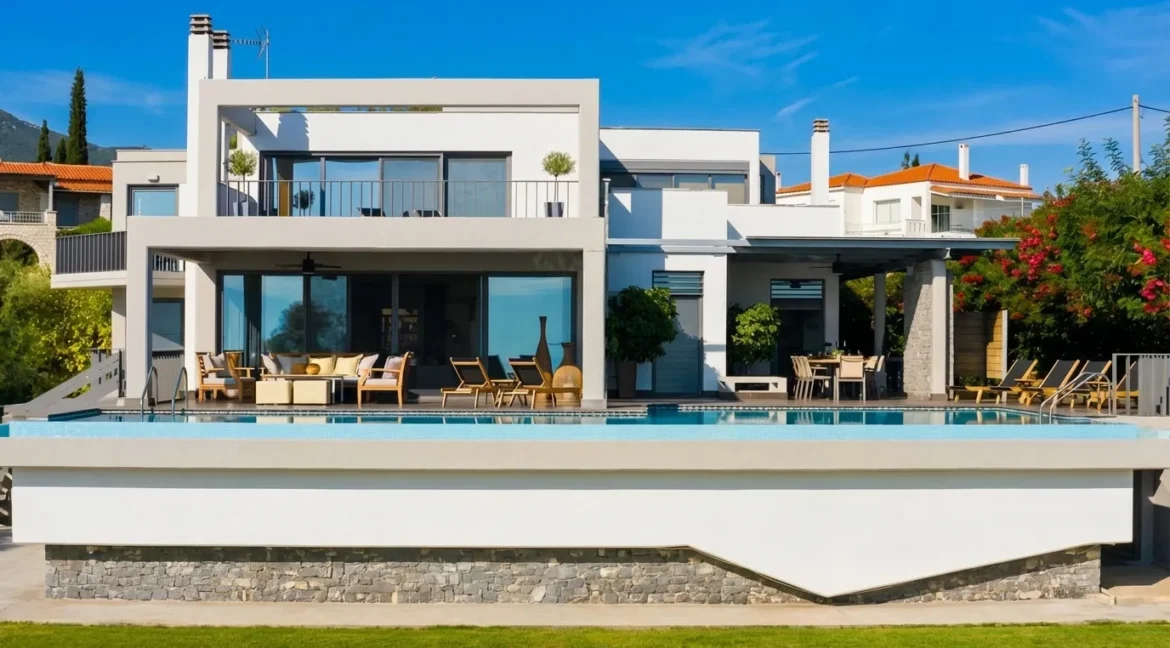 2 Seafront Villas for sale near Athens with private beach, Chalkida 7