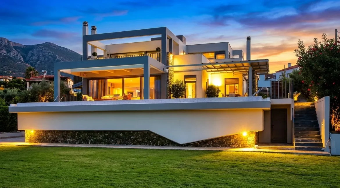 2 Seafront Villas for sale near Athens with private beach, Chalkida 8