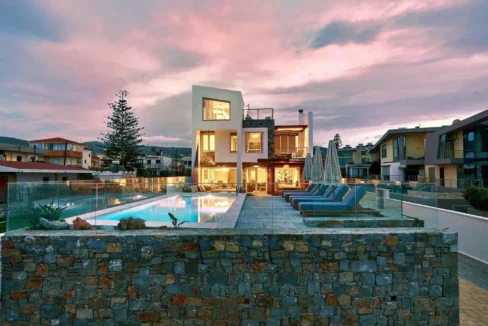 Beach Front Luxurious Villa for Sale Heraklio Crete Greece