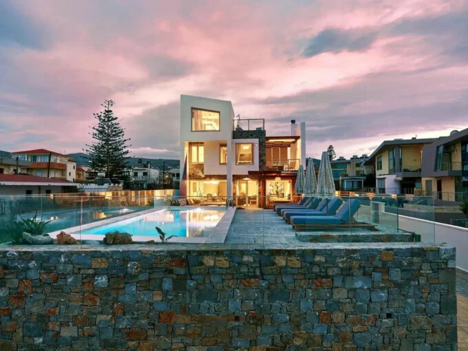 Beach Front Luxurious Villa for Sale Heraklio Crete Greece