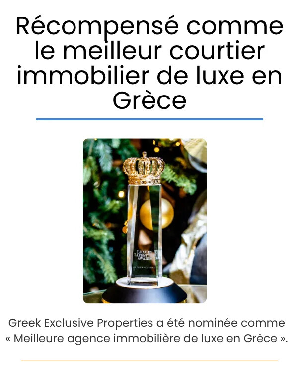 Immobilier Grèce, maisons en Grèce 1