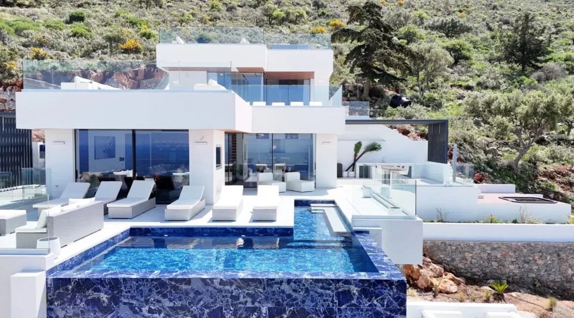 Mountain Villa With Sea View for Sale Chania Crete