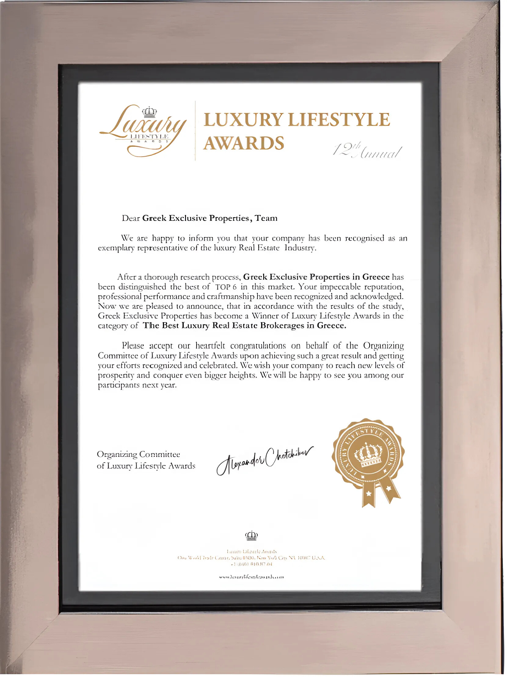Best Luxury Estate Brokerage Greece