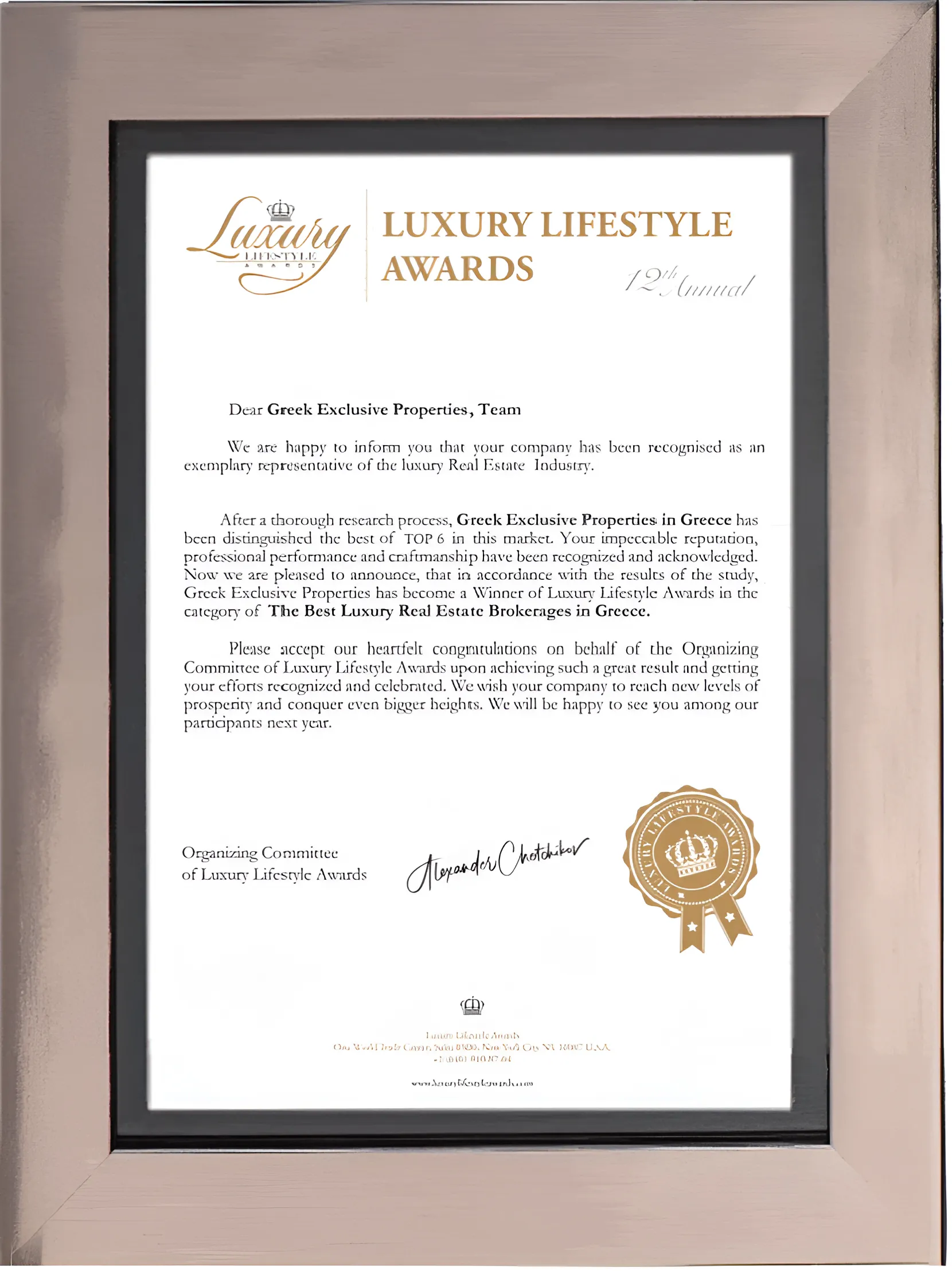 Best Luxury Estate Brokerage Greece