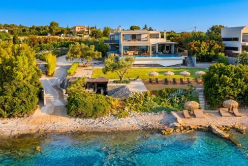 Seafront Villa for sale near Athens with private beach 2