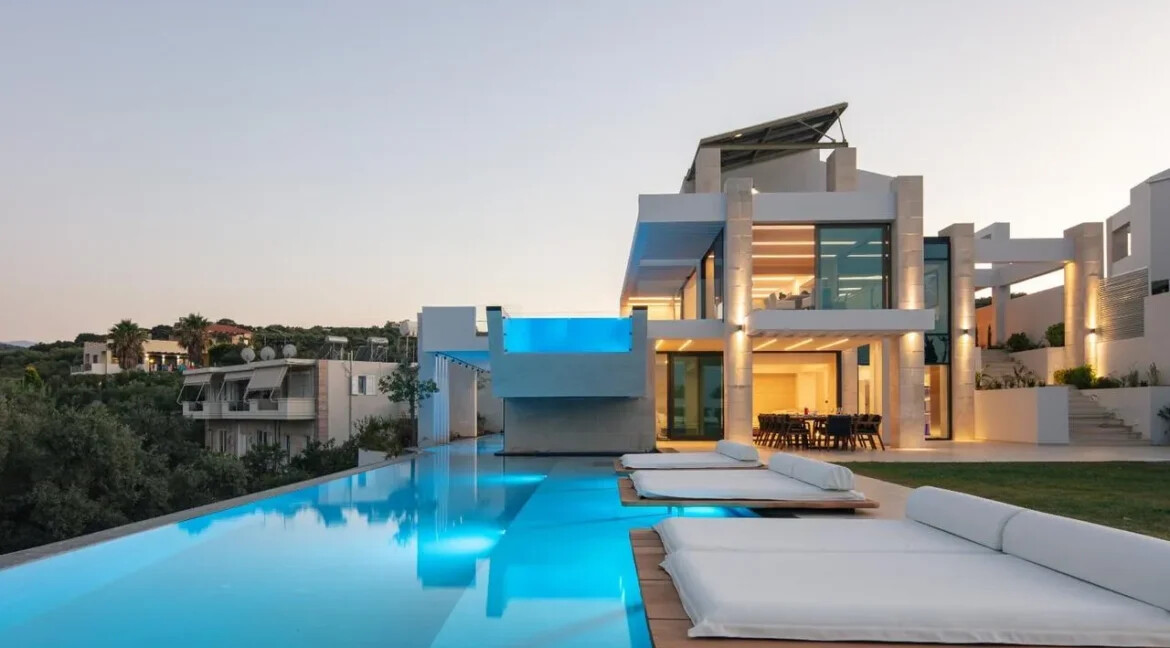 New Luxury Villa with Sea Views in Chania, Agia Marina 41