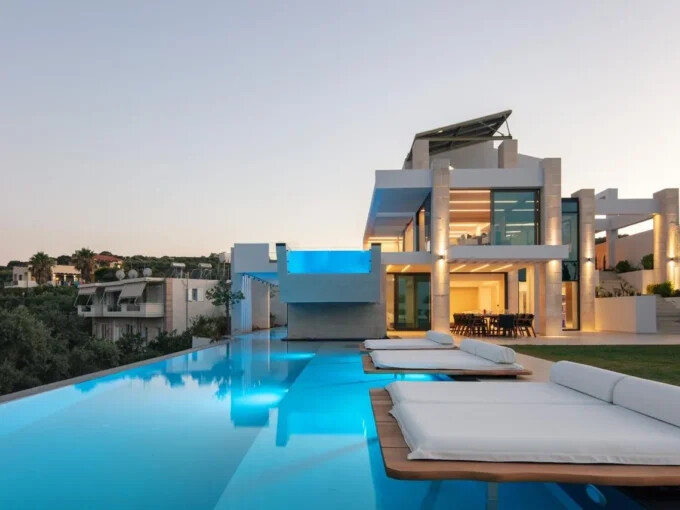 New Luxury Villa with Sea Views in Chania, Agia Marina