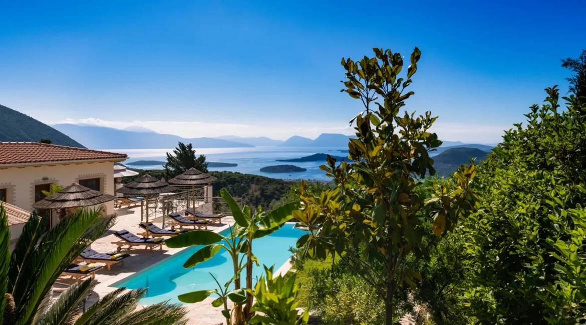 Private Estate of 3 Luxurious Villas for sale Lefkada Nydri 4