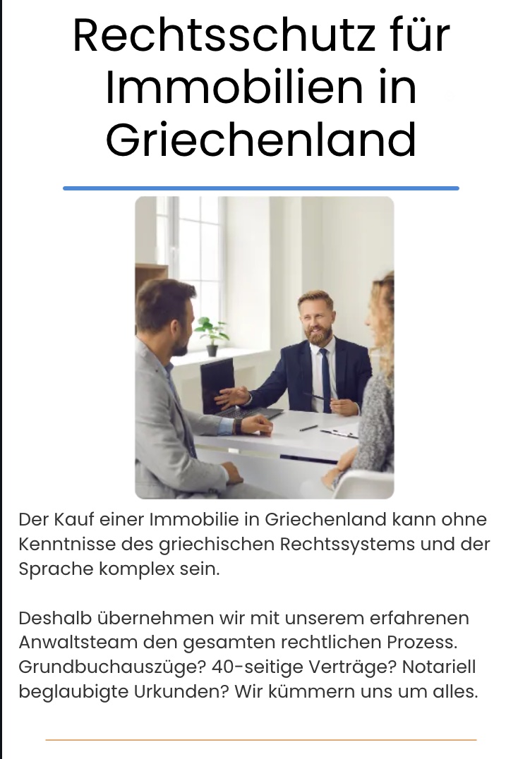 Rechtsschutz für Immobilien in Griechenland
