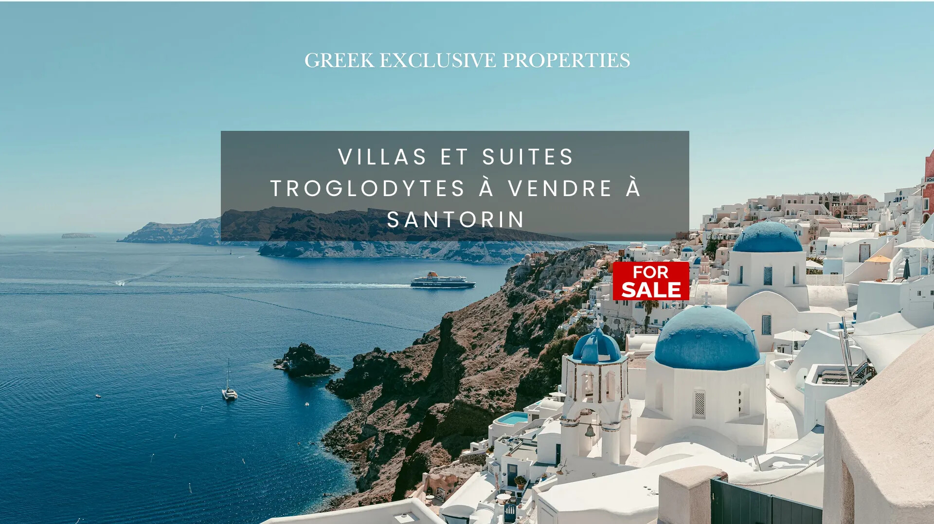 Villas et suites troglodytes à vendre à Santorin