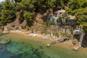 Seafront Cottage with Private Beach Access in Skiathos for sale