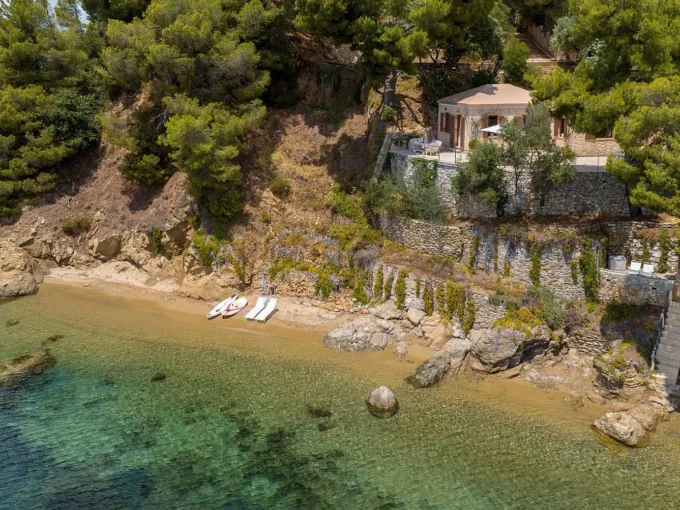 Seafront Cottage with Private Beach Access in Skiathos for sale