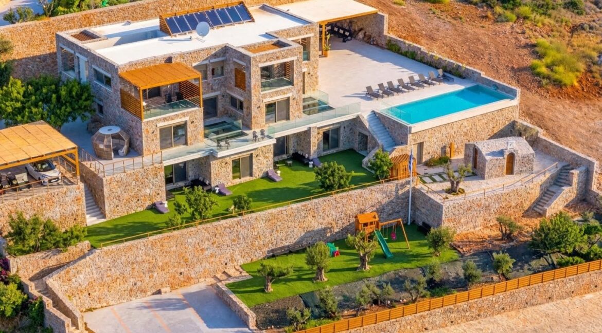 Seafront Villa in Elounda Crete for sale with Panoramic Views