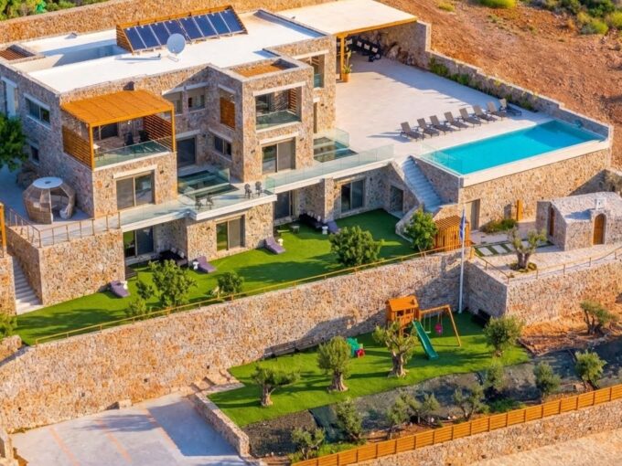 Seafront Villa in Elounda Crete for sale with Panoramic Views