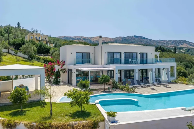 Sea-View Villa with Infinity Pool for Sale Avlaki Corfu