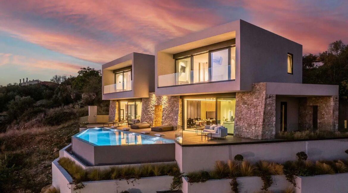 Two Luxury Sea-View Villas for Sale across Corfu Ionio,  Perdika 8