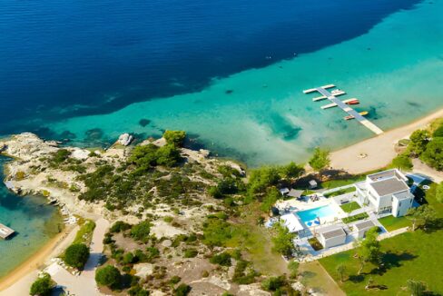 Ultra-Rare Beachfront Villa for sale on Diaporos Island Halkidiki