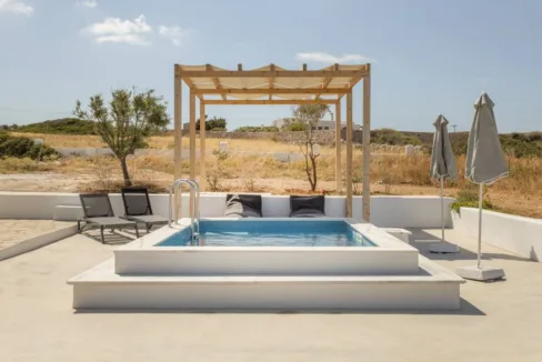 House with pool and sea view for sale at Paros Naousa