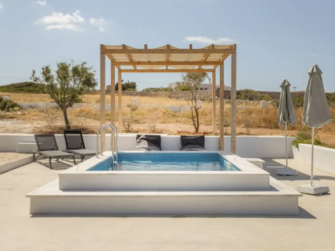 House with pool and sea view for sale at Paros Naousa
