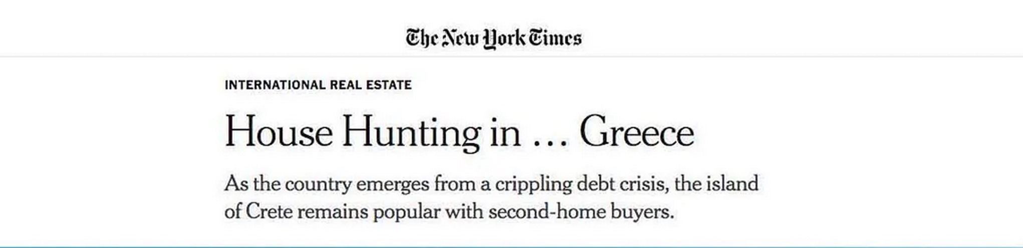 New York Times Interview with Kostas Taralas