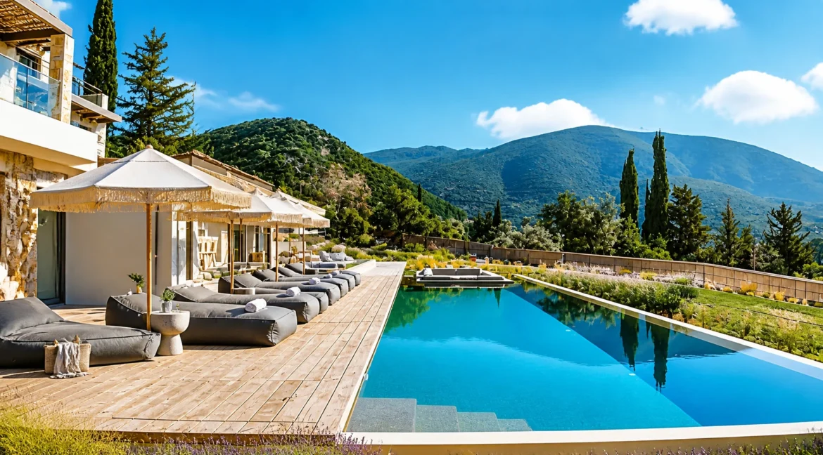 NEW villa with swimming pool for sale in Lefkada, Nidri 1