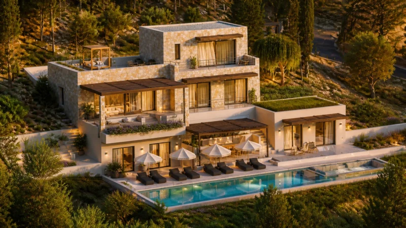 NEW villa with swimming pool for sale in Lefkada, Nidri