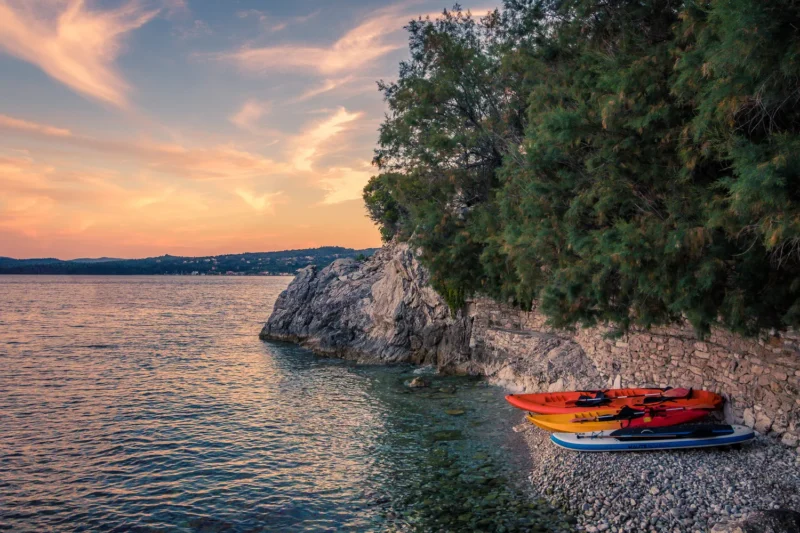 2 Seafront Villas for sale in Barbati Corfu | with Private Beach and Jetty