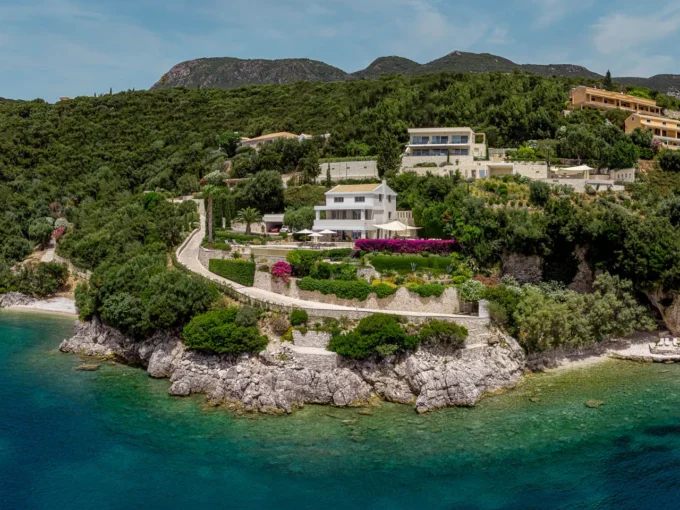 2 Seafront Villas for sale in Barbati Corfu | with Private Beach and Jetty 