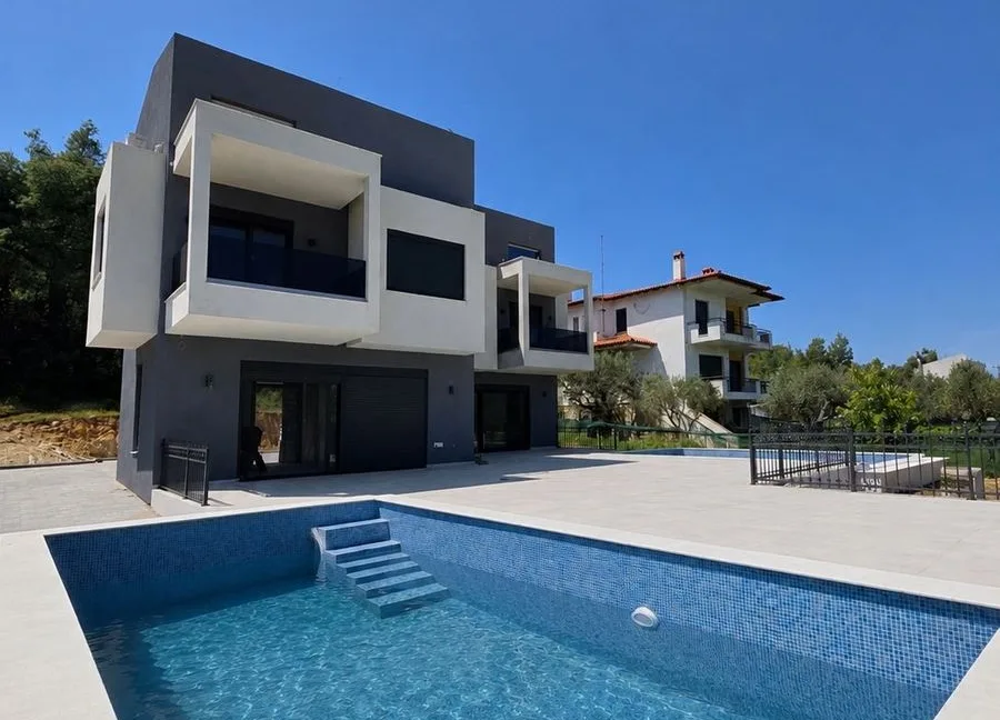 New Villa with swimming pool for sale Sithonia