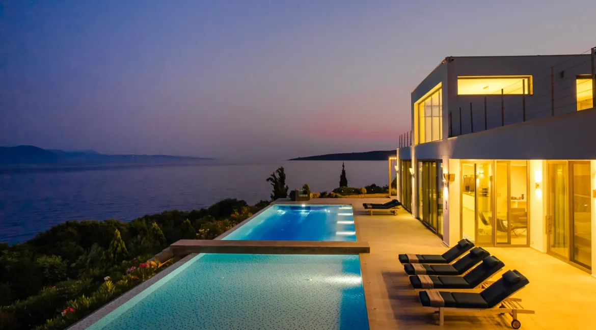 Luxurious Seafront Villa for sale on the Island of Lefkada