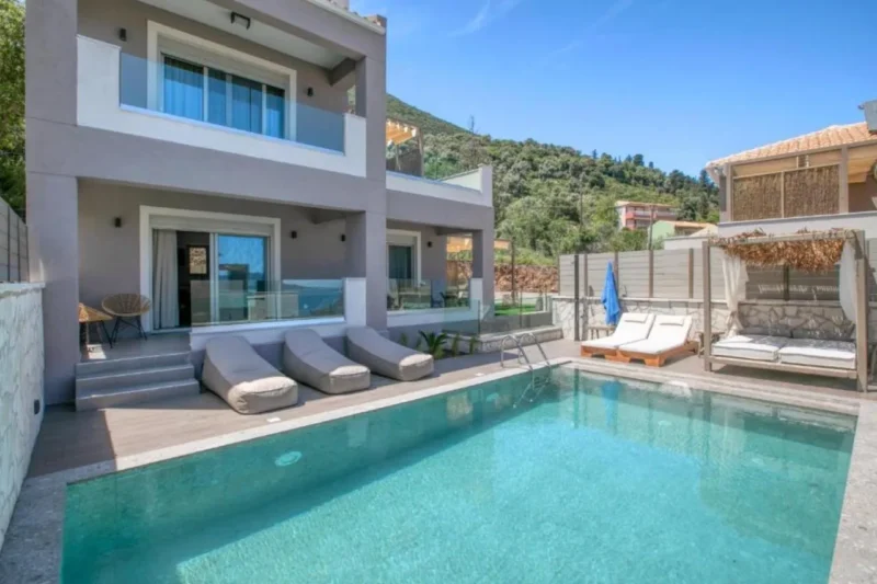 Sea View Complex of 3 Villas for sale in Lefkada