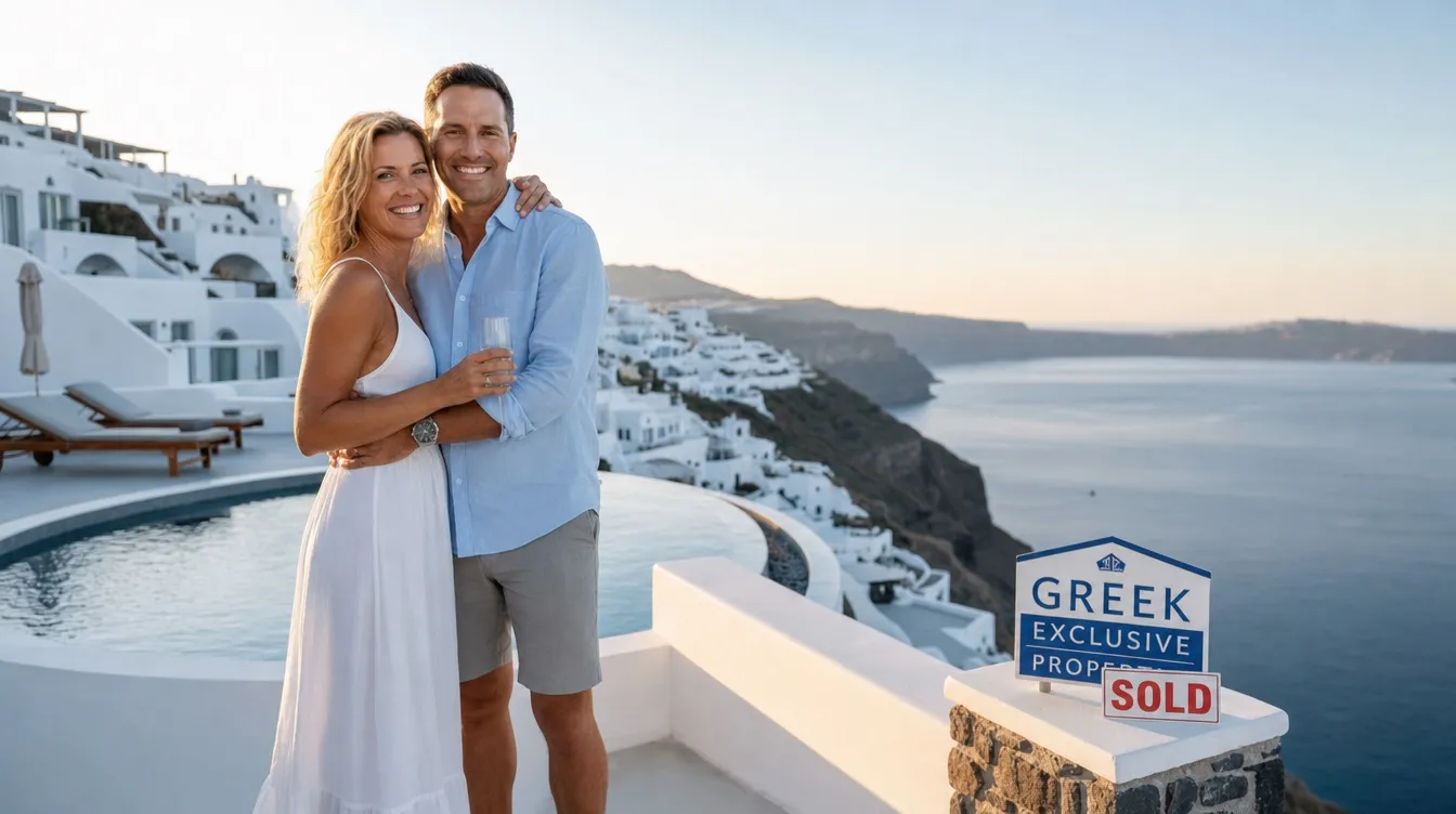 Happy Buyers of property in Santorini by Greek Exclusive Properties